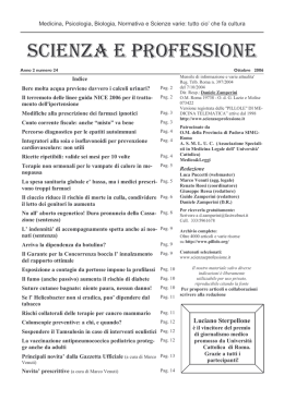 SCIENZA E PROFESSIONE