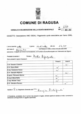 N. W - Comune di Ragusa