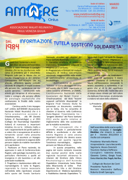 Marzo 2013 - Associazione Malati Reumatici Friuli Venezia Giulia