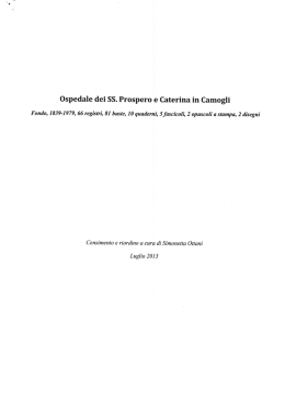 Ospedale dei SS. Prospero e Caterina in Camogli