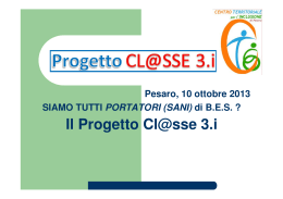 Il Progetto Cl@sse 3.i - Provincia di Pesaro e Urbino