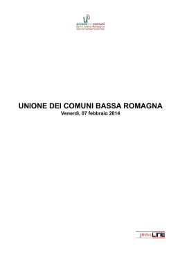 7 febbraio 2014 - Unione dei Comuni della Bassa Romagna