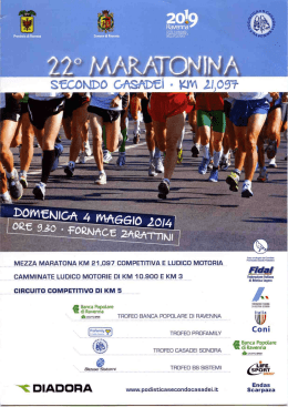 Locandina 22° Maratonina Secondo Casadei