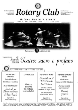 Notiziario n. 24 - Rotary Milano Porta Vittoria