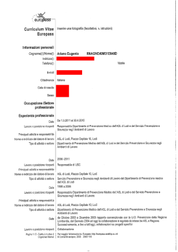 Curriculum Vitae - Amministrazione Trasparente CEFPAS