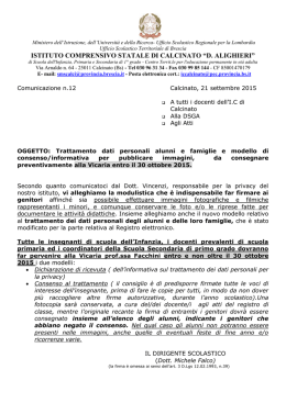 ISTITUTO COMPRENSIVO STATALE DI CALCINATO &ldquo;D. ALIGHIERI&rdquo;