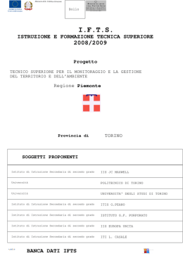il progetto completo dell`IFTS