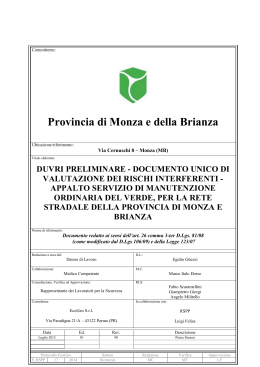 D.U.V.R.I. - Provincia Monza Brianza