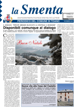 Giornale Comunale La Smenta – Dicembre 2010