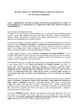 appello al presidente della regione siciliana on