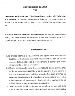 Convenzione tra CIP ed INAIL 2013