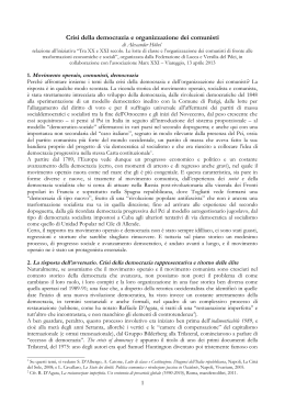 Crisi democrazia e ruolo comunisti