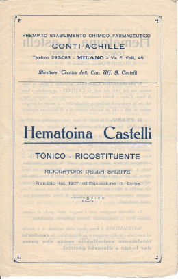 Scarica l`opuscolo "Hamatoina Castelli"