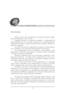 La relazione del segretario generale Massimo Di Menna