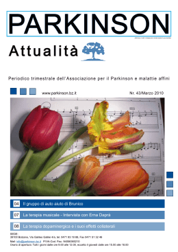 Attualità - Südtiroler Gesellschaft für Parkinson und verwandte
