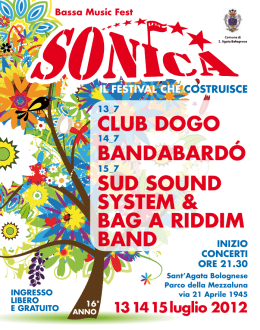 Opuscolo di Sonica - Citt&agrave; metropolitana di Bologna
