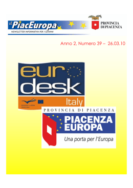 Newsletter n. 39 del 26/03/2010