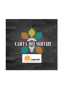 Carta Servizi 2014 - Centro Servizi per il Volontariato della provincia