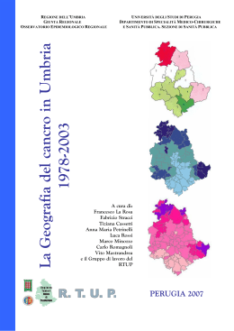 La Geografia del cancro in Umbria 1978-2003
