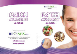 Opuscolo sul patch muconasale al nickel