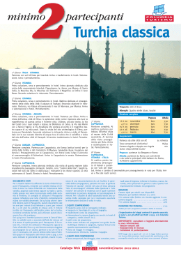 Turchia classica da Novembre a Marzo 2012