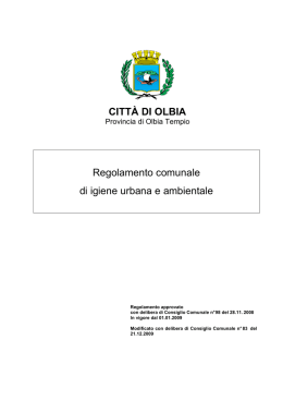 Allegato 14 - Comune di Olbia, Servizi On Line