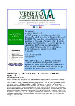 news 1 - Veneto Agricoltura