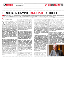 gender, in campo i #giuristi cattolici