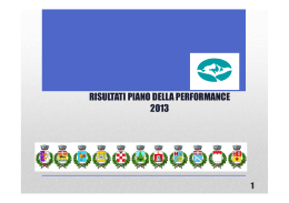 Relazione piano delle Performance anno 2013