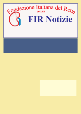 Anno 5 – N. 9, maggio 2006 - Fondazione Italiana del Rene