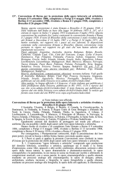 13*. Convenzione di Berna per la protezione