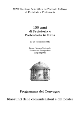 ipp riassunti.indd - Istituto Italiano di Preistoria e Protostoria