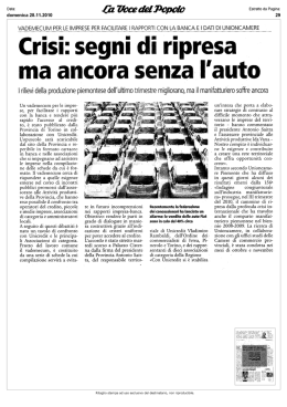 rassegna stampa - Camere di Commercio