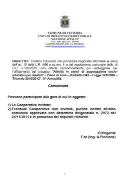 Attività in centri di aggregazione socio