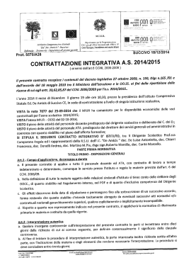 contrattazione integrativa c.i.i. 2014