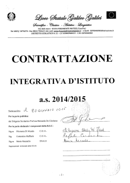 contrattazione d`istituto 2014.15