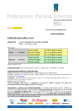 comunicato gare n° 4/13 - FIS - Federazione Italiana Scherma