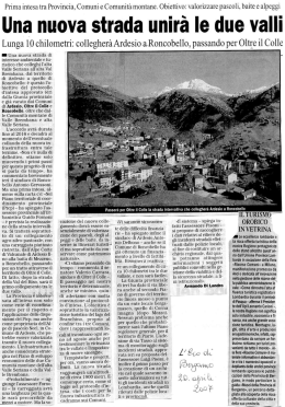 Strada Valcanale - Oltre il Colle