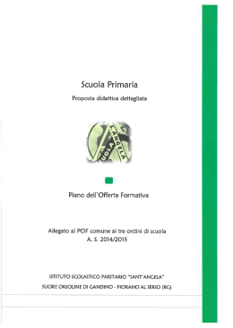 Scuola Primaria - Istituto Scolastico Sant`Angela