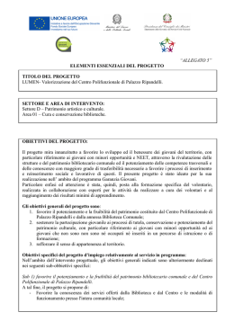 &ldquo;LUMEN &ndash; Valorizzazione del Centro Polifunzionale di Palazzo