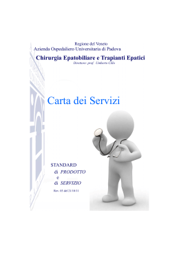 Carta dei servizi - Azienda Ospedaliera di Padova