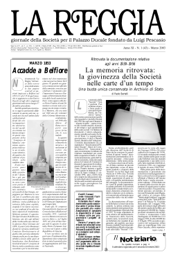 La Reggia giornale della Società per Palazzo Ducale di Mantova 2003