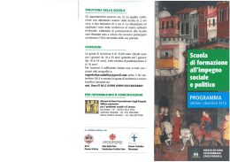 Scarica l`opuscolo - Scuola di Economia Civile