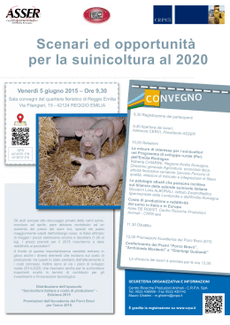 Scenari ed opportunità per la suinicoltura al 2020