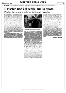 Il rischio non il sedile, ma la quota