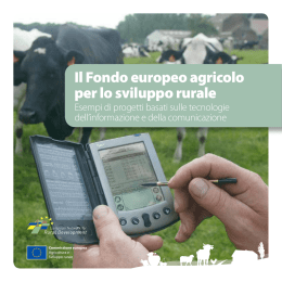 Il Fondo europeo agricolo per lo sviluppo rurale