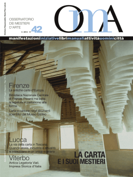 La carta e i suoi mestieri - Osservatorio dei Mestieri d`Arte