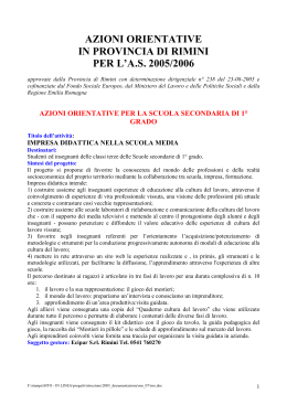azioni orientative a - Provincia di Rimini
