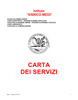 Carta Servizi - Istituto Paritario "Enrico Medi"