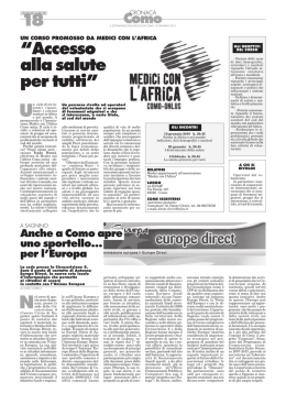 18 “Accesso alla salute per tutti”
